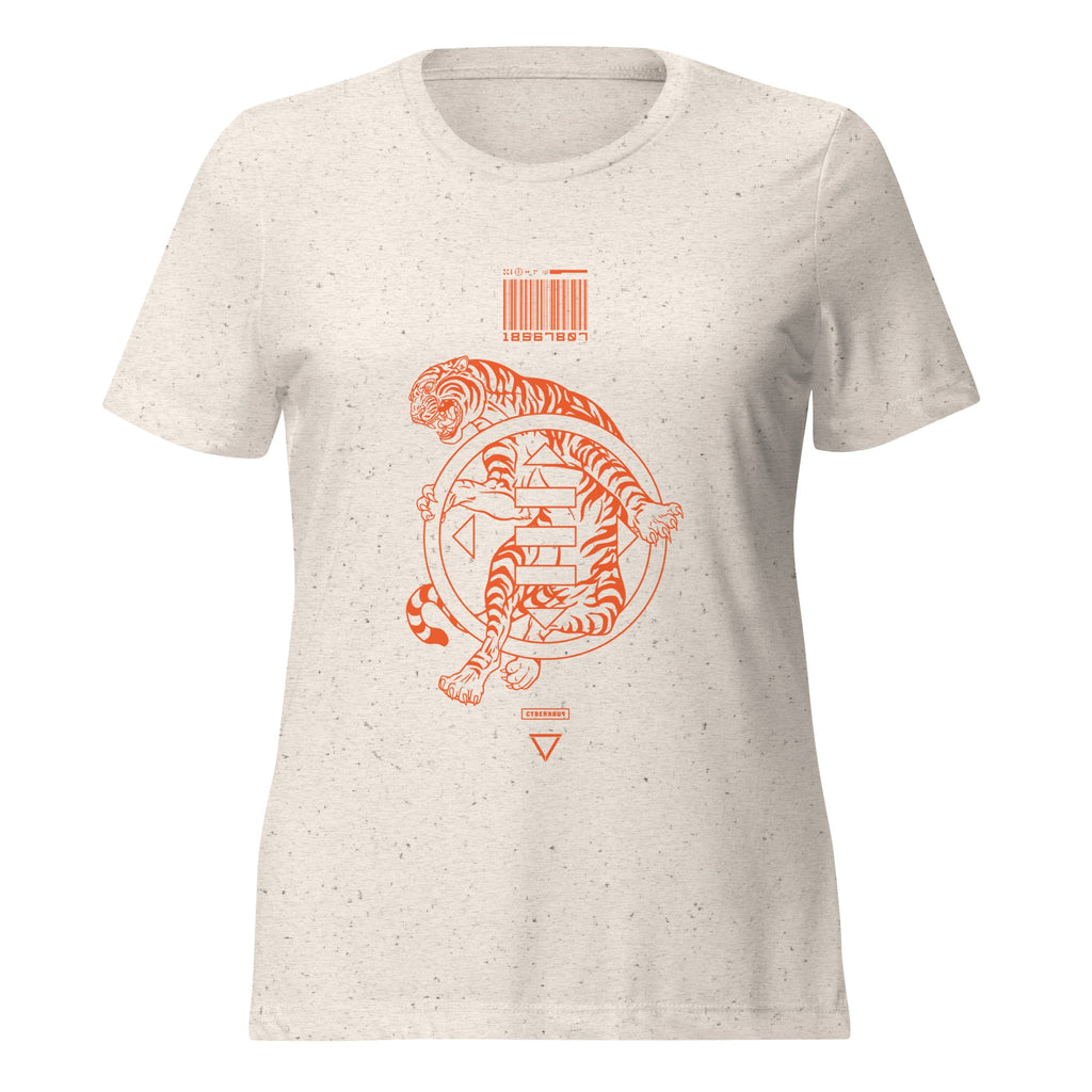 CYBER TIGER'S EYE 4.0 Women’s relaxed tri-blend t-shirt Embattled Clothing Oatmeal Triblend S 