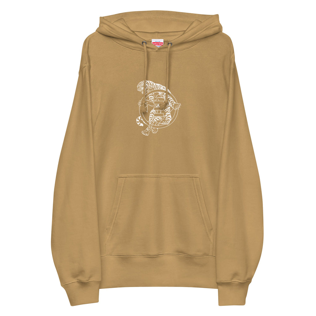 Cyber Tiger's Eye french terry pullover hoodie Embattled Clothing Sand Khaki S 