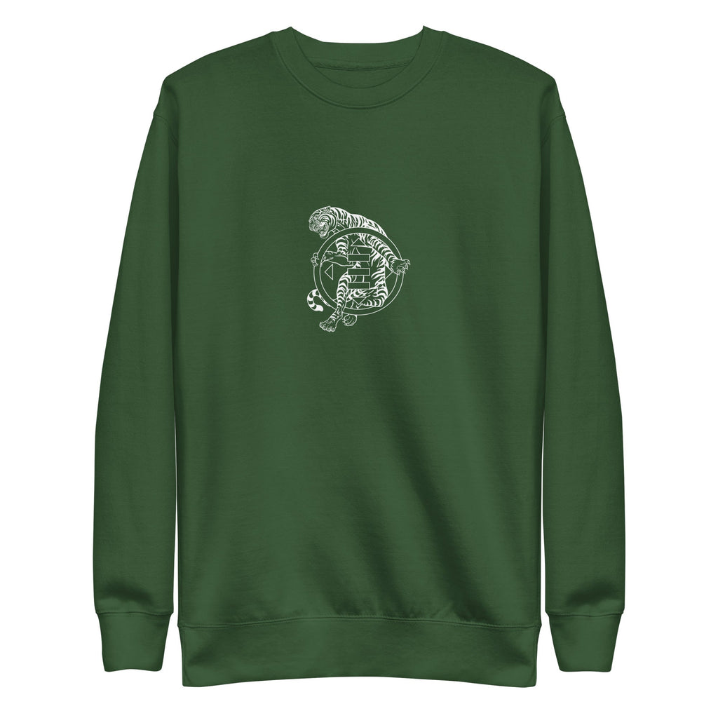 Cyber Tiger's Eye Premium Sweatshirt Embattled Clothing Forest Green S 