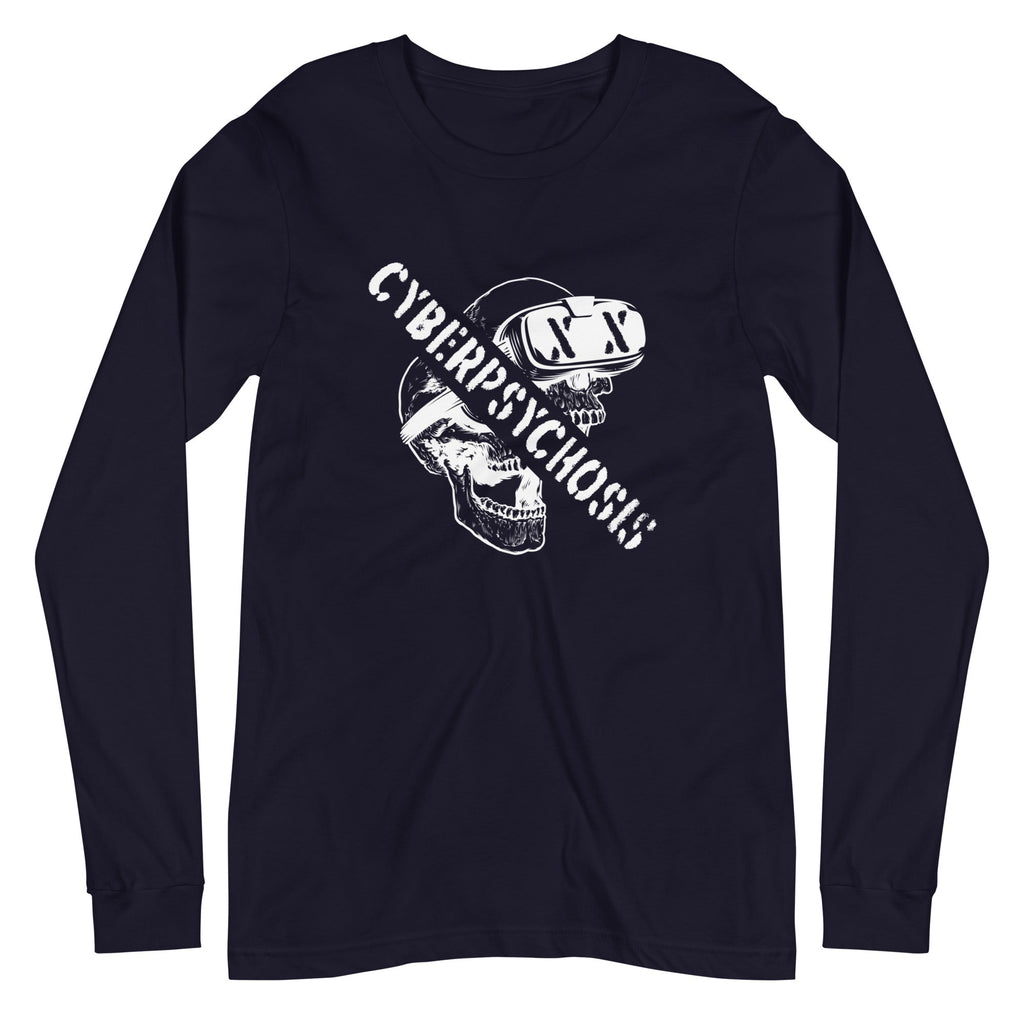 Cyberpsychosis Long Sleeve Tee Embattled Clothing Navy XS 