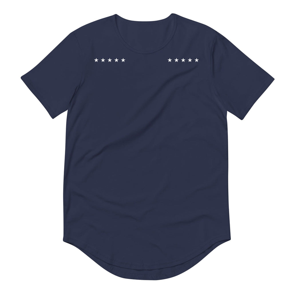 CYBERPUNK 2049 5 START GENERAL Men's Curved Hem T-Shirt Embattled Clothing Navy S 