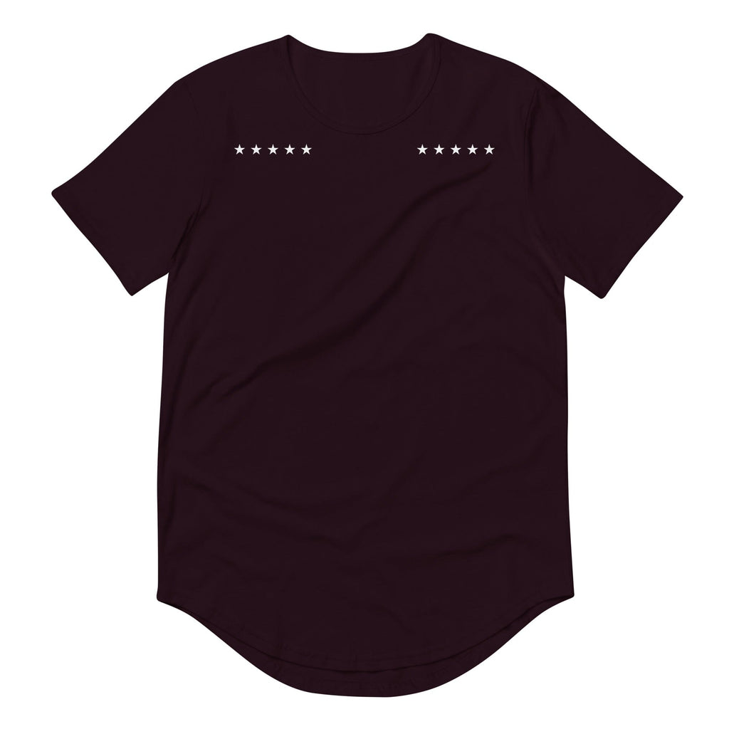 CYBERPUNK 2049 5 START GENERAL Men's Curved Hem T-Shirt Embattled Clothing Oxblood Black S 