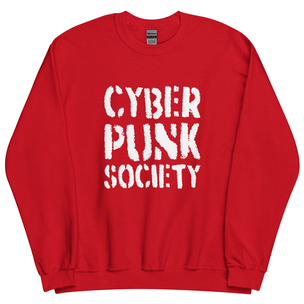 CYBERPUNK SOCIETY 2.0 Sweatshirt Embattled Clothing Red S 