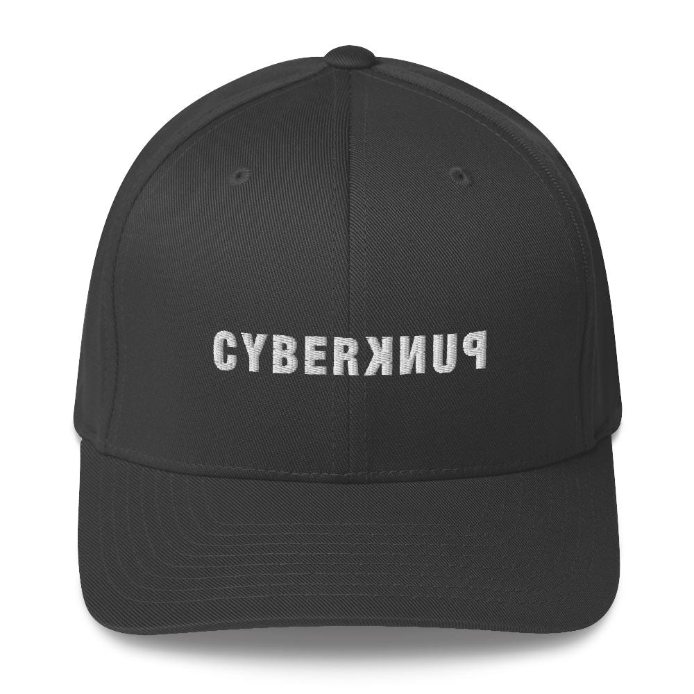 CYBERPUNK SQUAD Structured Twill Cap Embattled Clothing Dark Grey S/M 