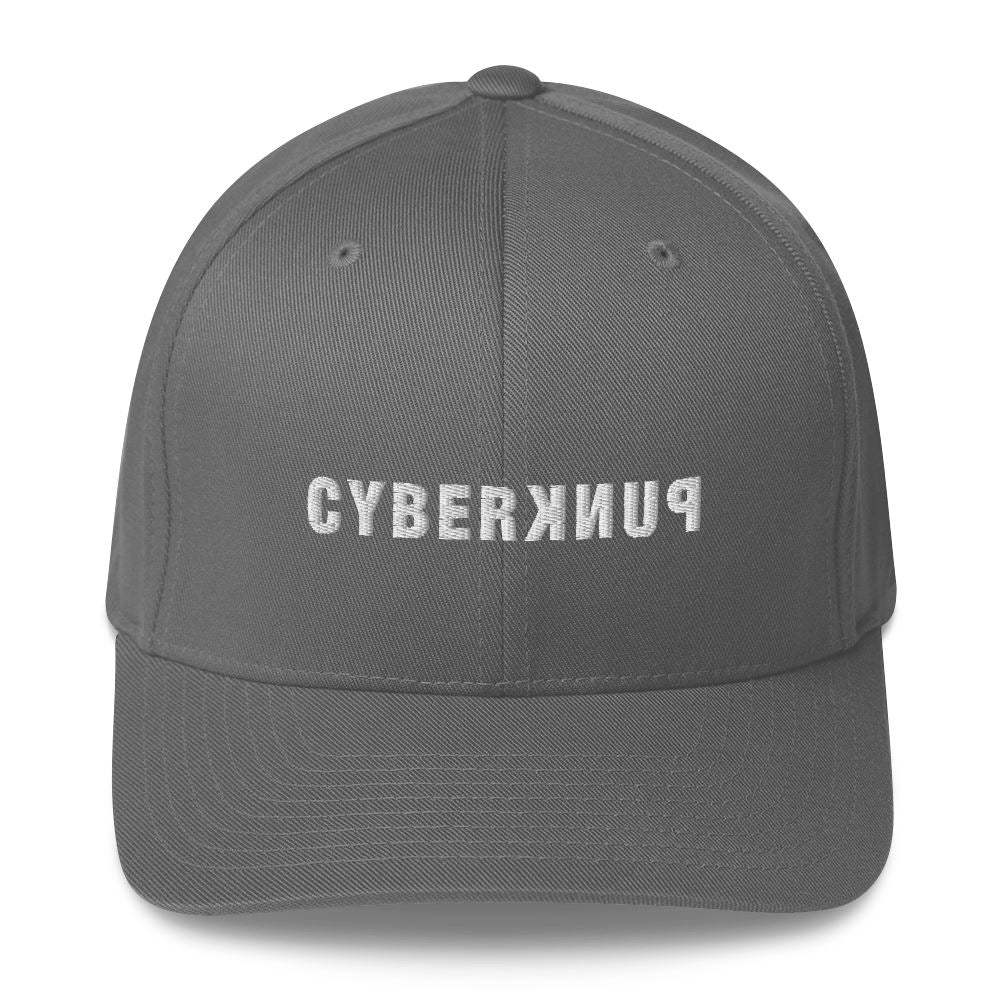 CYBERPUNK SQUAD Structured Twill Cap Embattled Clothing Grey S/M 