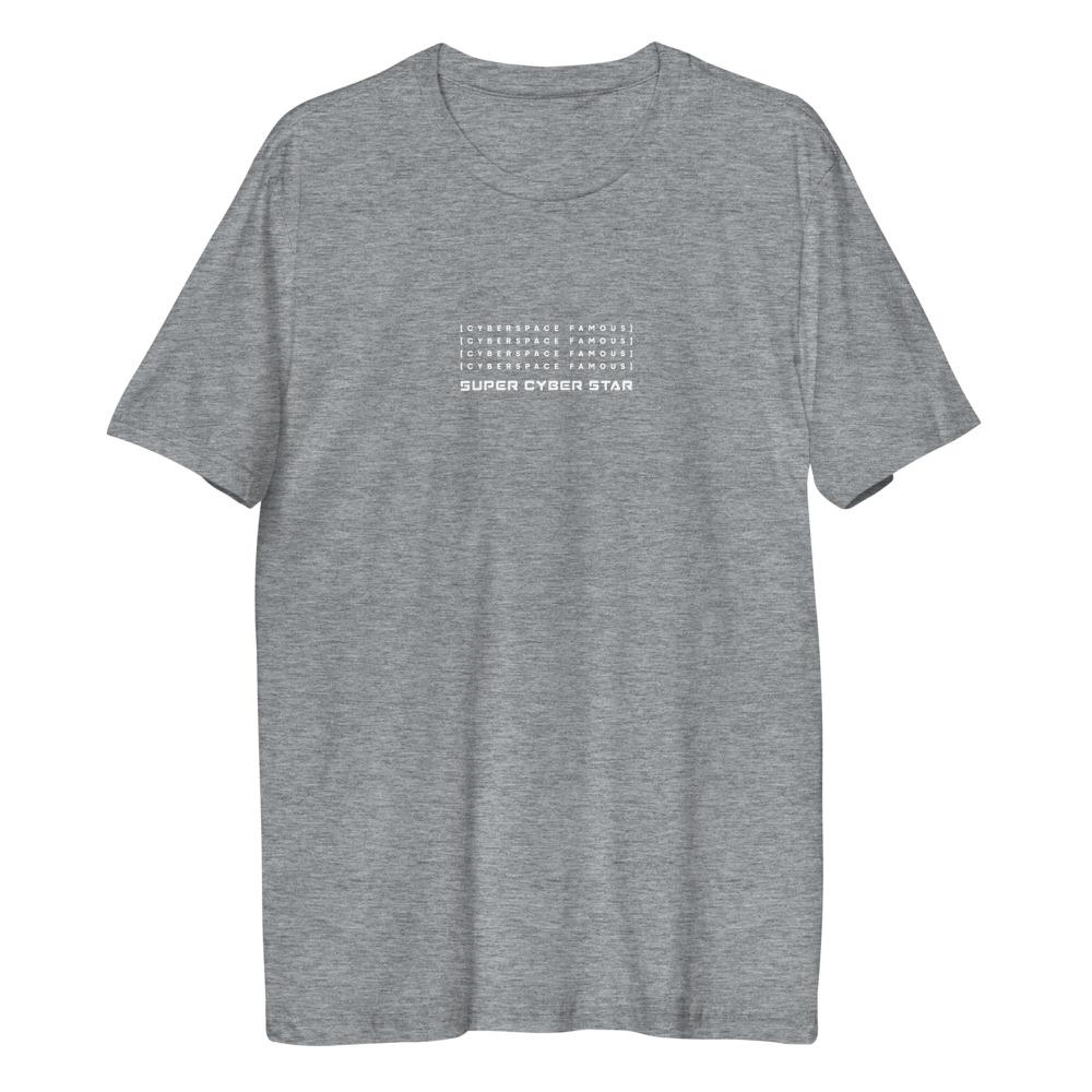 CYBERSPACE FAMOUS 2.0 Men's fitted straight cut t-shirt Embattled Clothing Heather Grey P 