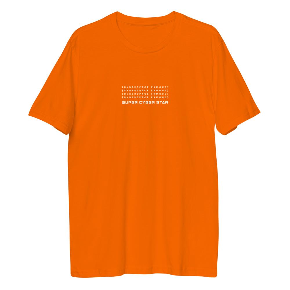 CYBERSPACE FAMOUS 2.0 Men's fitted straight cut t-shirt Embattled Clothing Orange P 