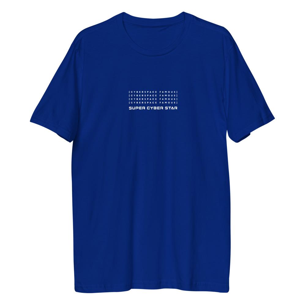 CYBERSPACE FAMOUS 2.0 Men's fitted straight cut t-shirt Embattled Clothing Royal Blue P 