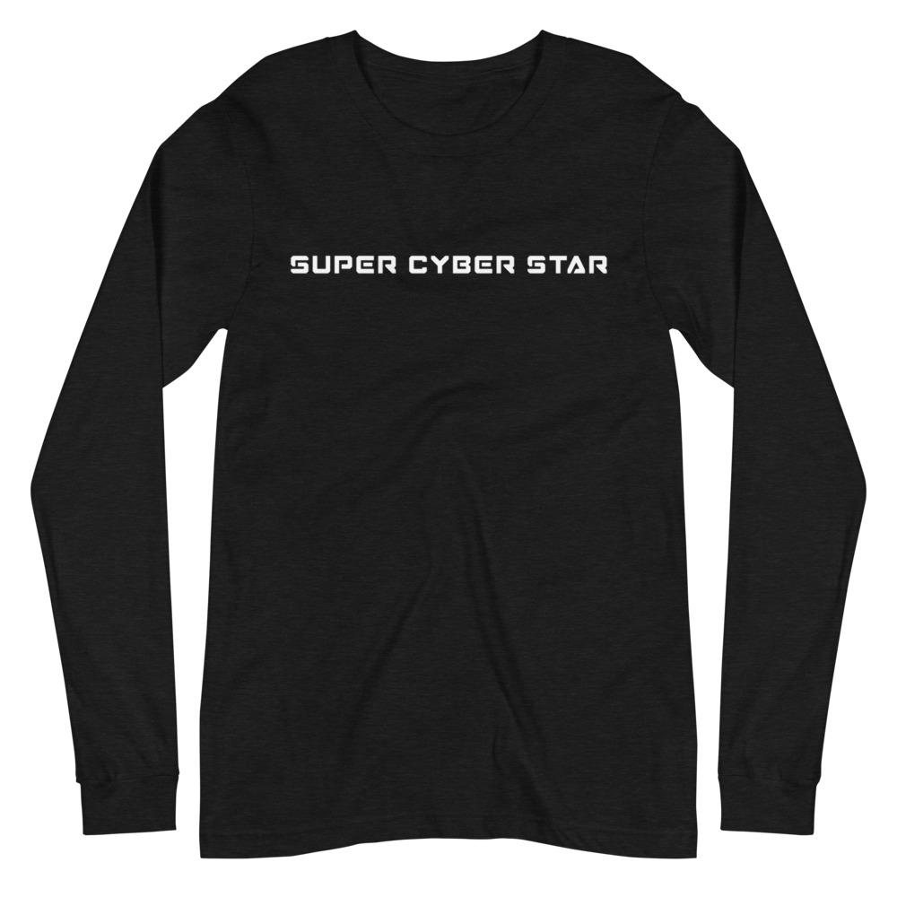 CYBERSPACE FAMOUS Long Sleeve Tee Embattled Clothing Black Heather XS 