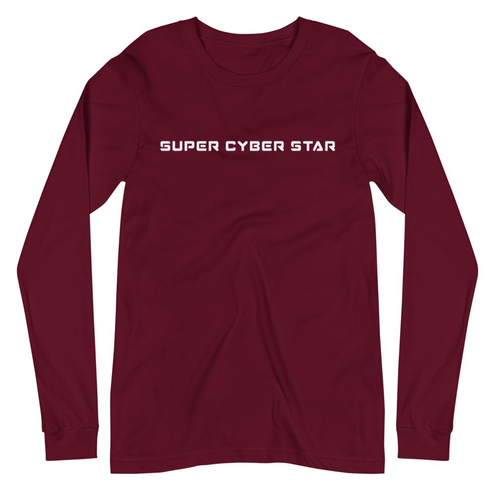 CYBERSPACE FAMOUS Long Sleeve Tee Embattled Clothing Maroon XS 