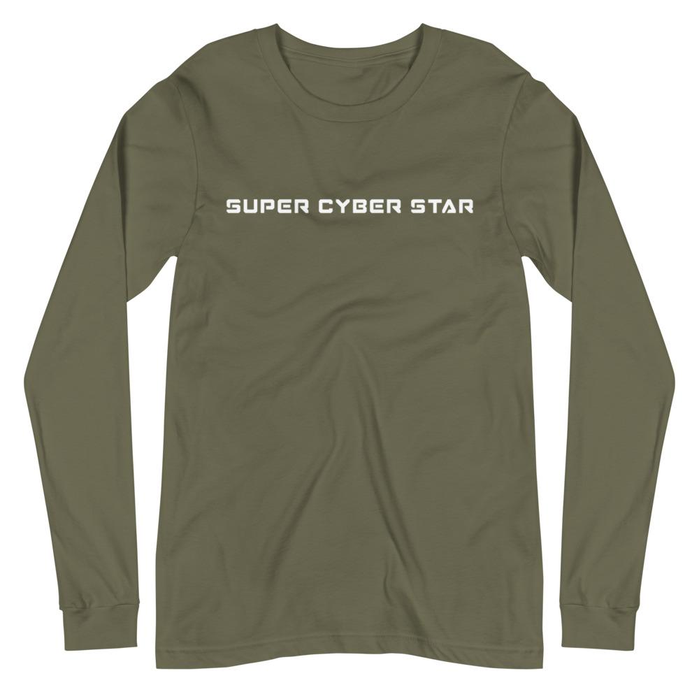 CYBERSPACE FAMOUS Long Sleeve Tee Embattled Clothing Military Green XS 