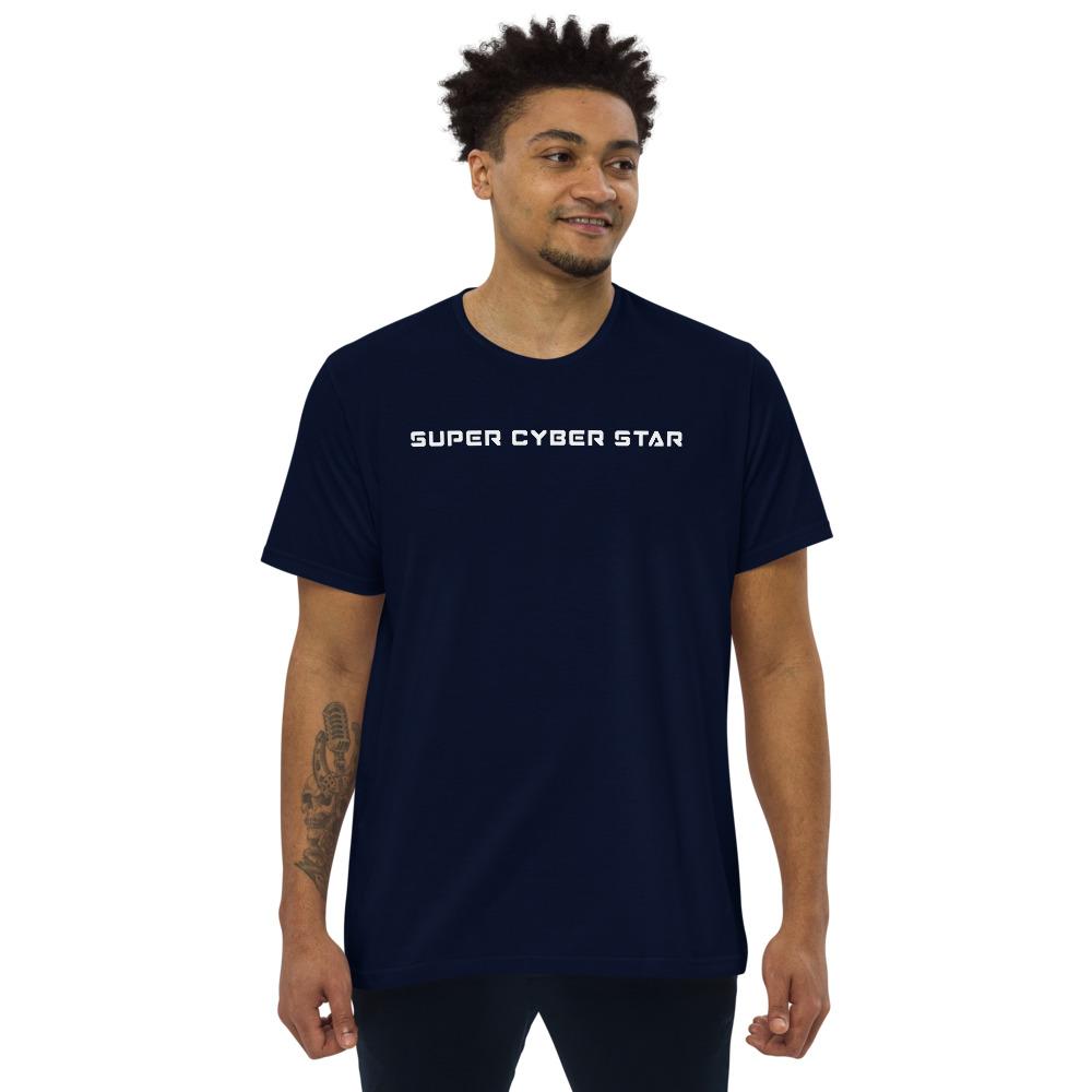 Cyberspace Famous Men's fitted straight cut t-shirt Embattled Clothing Navy P 