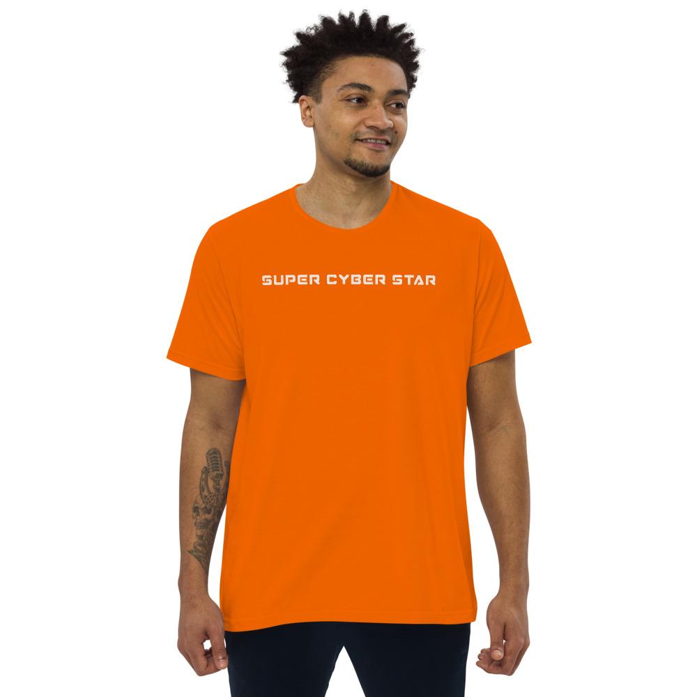 Cyberspace Famous Men's fitted straight cut t-shirt Embattled Clothing Orange P 