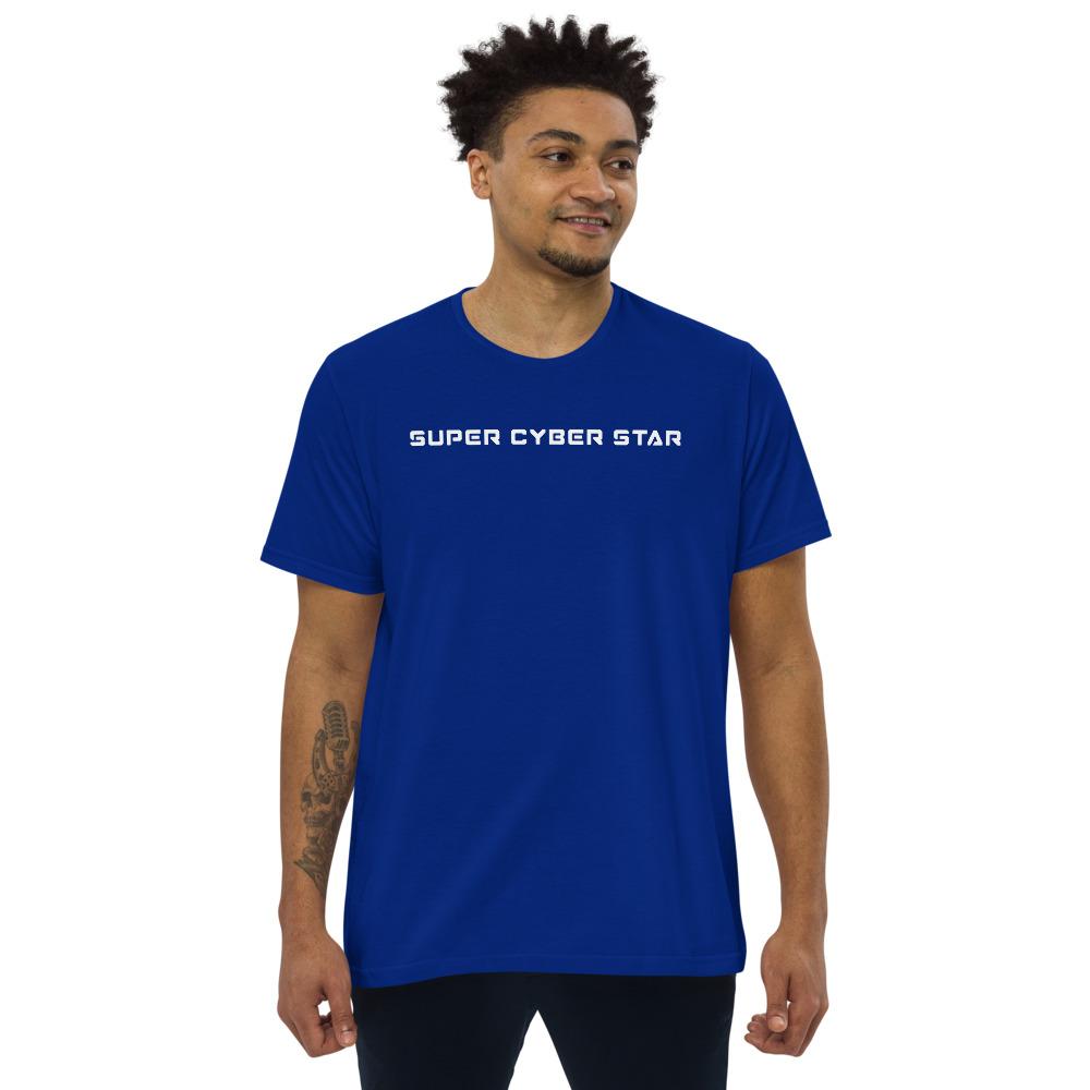 Cyberspace Famous Men's fitted straight cut t-shirt Embattled Clothing Royal Blue P 