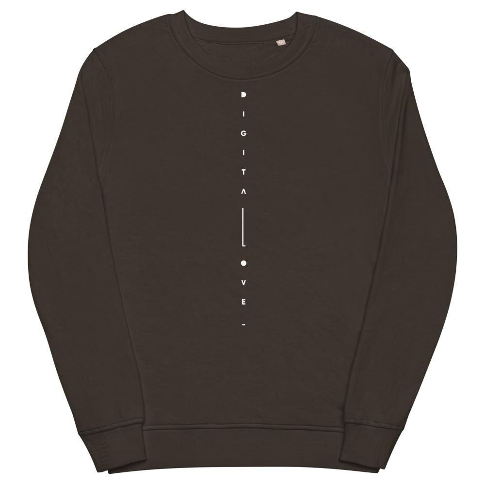 DIGITAL LOVE MATRIX organic sweatshirt Embattled Clothing Deep Charcoal Grey S 