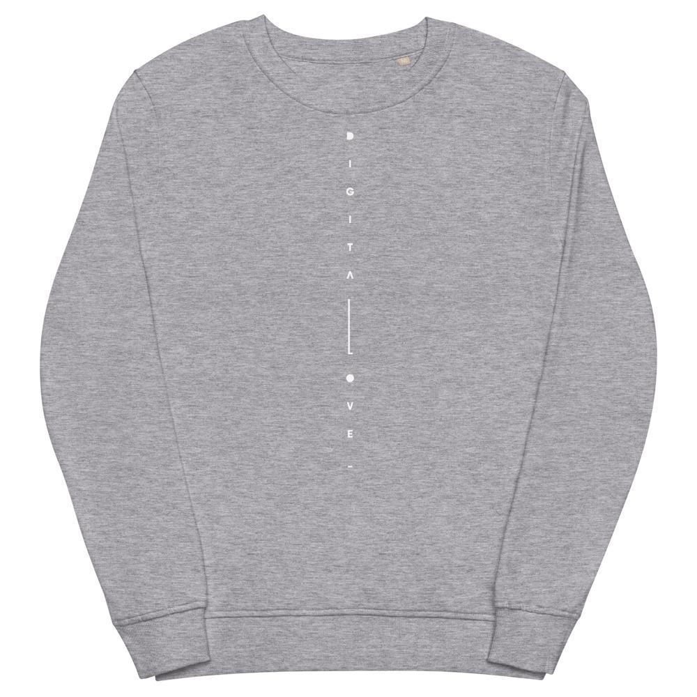 DIGITAL LOVE MATRIX organic sweatshirt Embattled Clothing Grey Melange S 