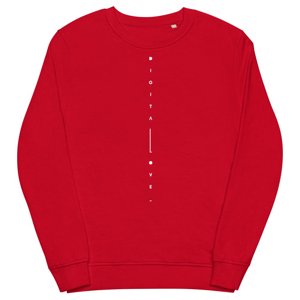 DIGITAL LOVE MATRIX organic sweatshirt Embattled Clothing Red S 