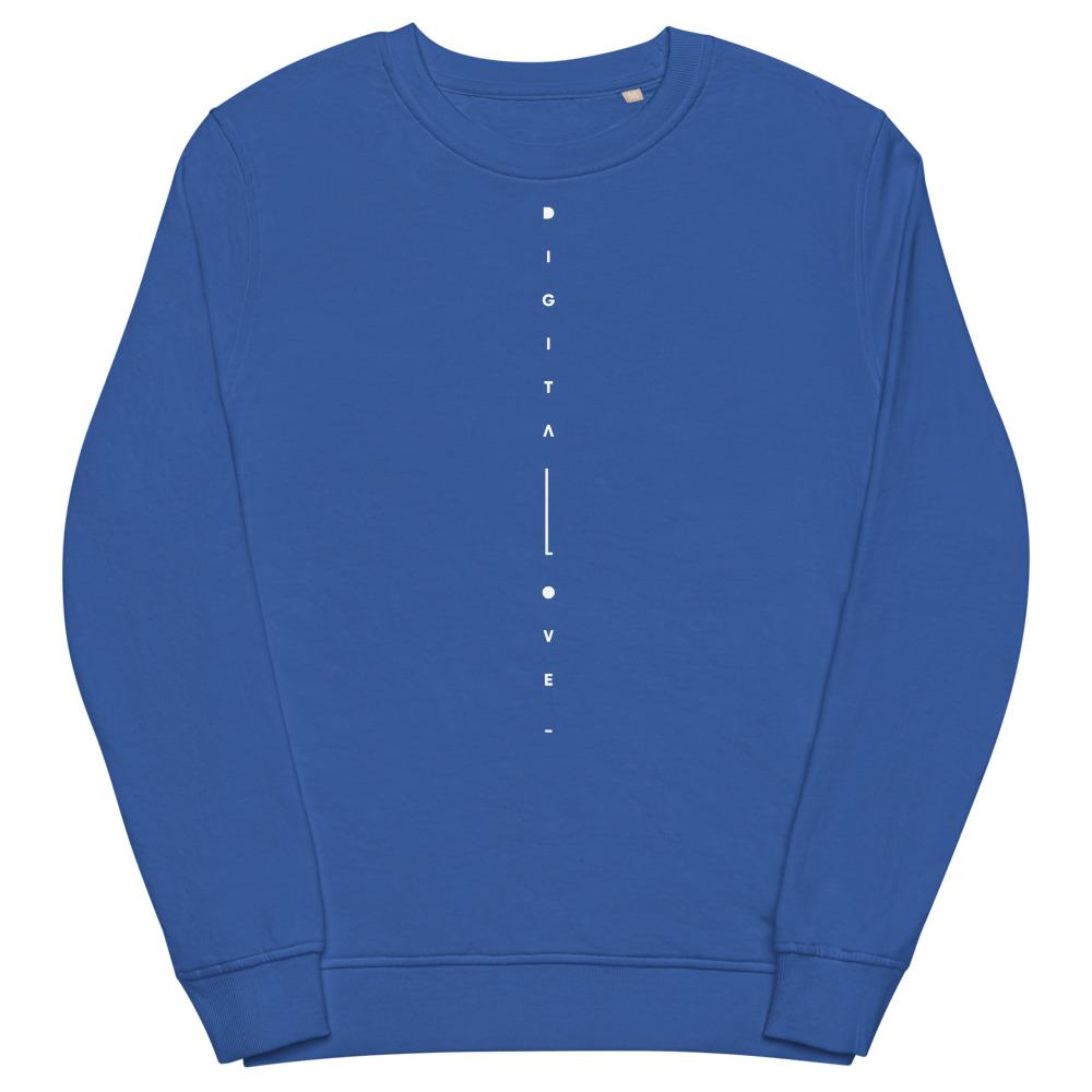 DIGITAL LOVE MATRIX organic sweatshirt Embattled Clothing Royal Blue S 