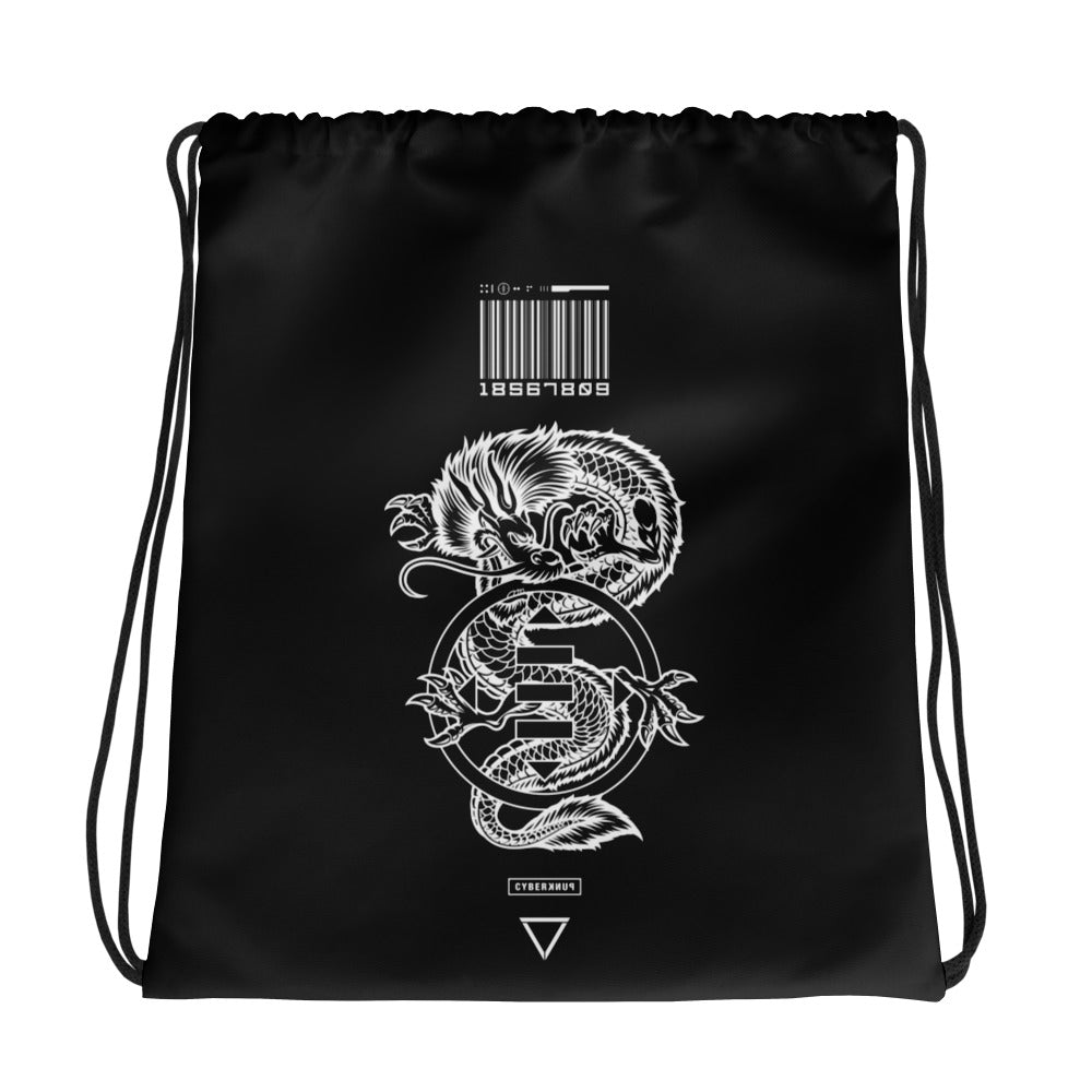 EC - NO FEAR MOTTO (CYBER WHITE) Drawstring bag Embattled Clothing 