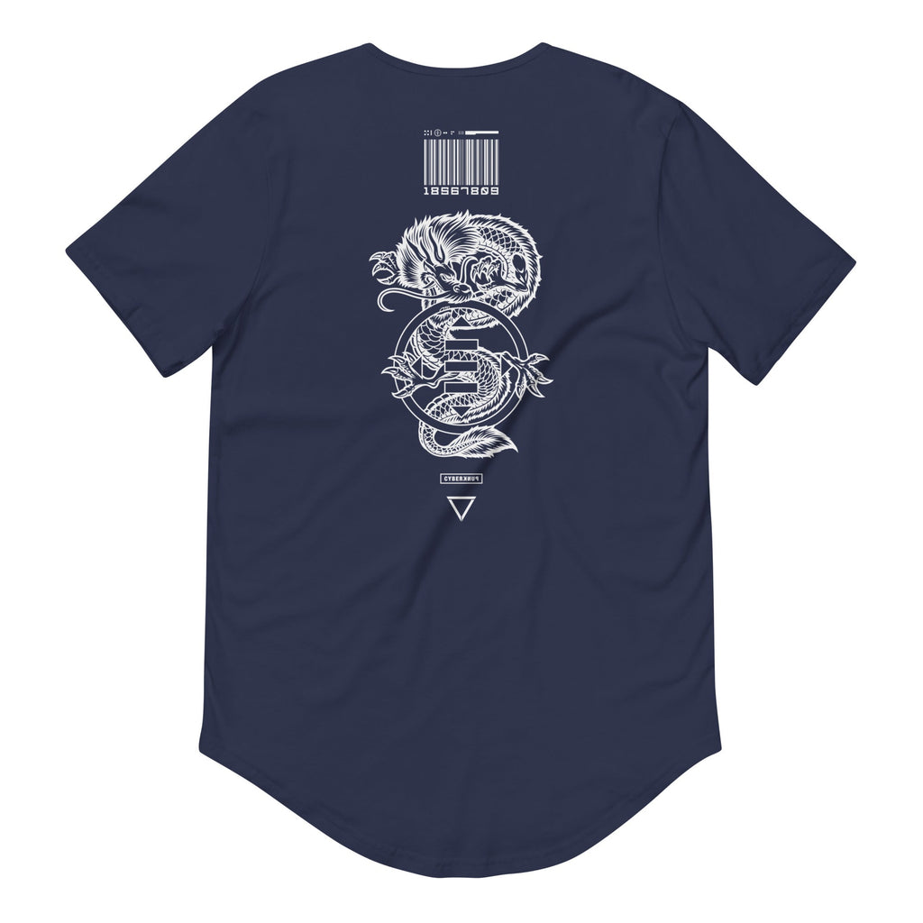 EC - NO FEAR MOTTO Men's Curved Hem T-Shirt Embattled Clothing Navy S 