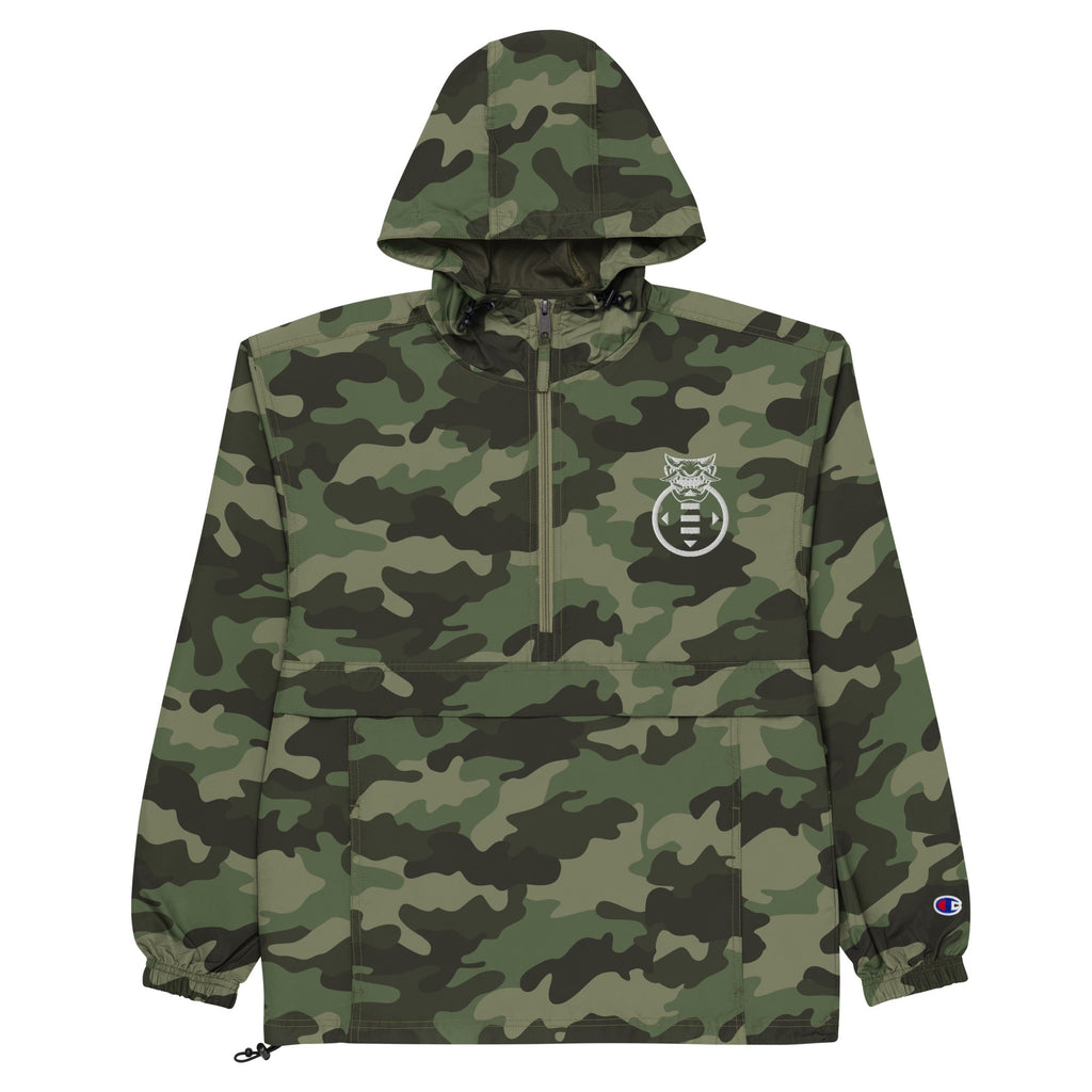 EC WARRIOR SPIRIT X Champion Embroidered Packable Jacket Embattled Clothing Olive Green Camo S 