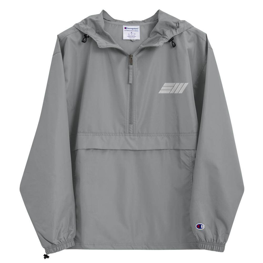 EM Icon Embroidered Champion Packable Jacket Embattled Clothing Graphite S 