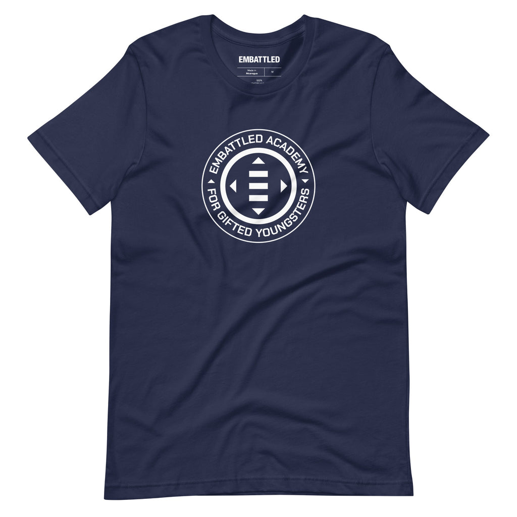 Embattled Academy for Gifted Youngsters t-shirt Embattled Clothing Navy XS 