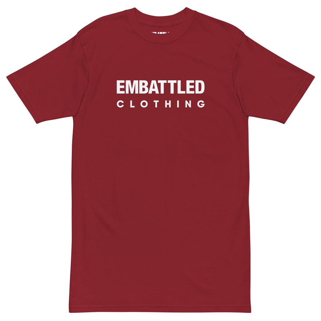 EMBATTLED CLOTHING LEGACY LOGO Men’s premium heavyweight tee Embattled Clothing Brick Red S 