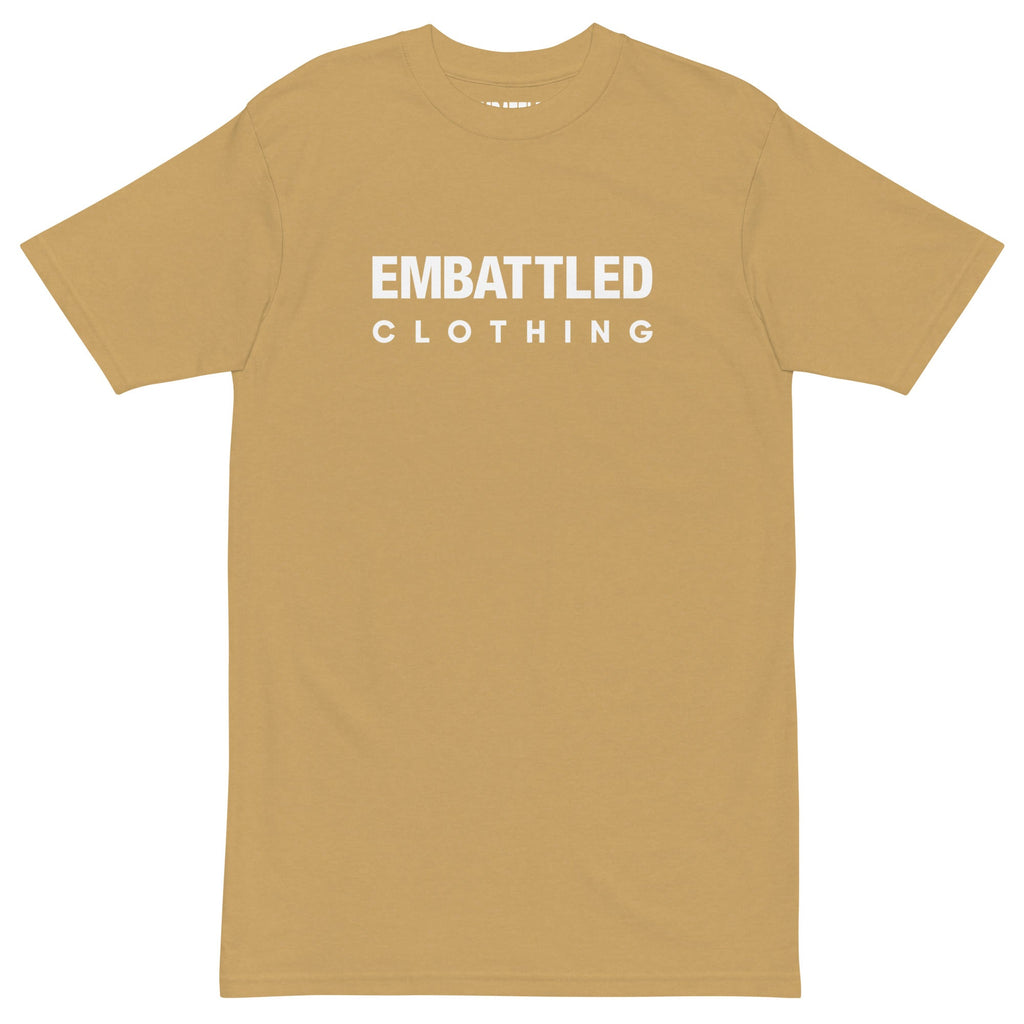 EMBATTLED CLOTHING LEGACY LOGO Men’s premium heavyweight tee Embattled Clothing Vintage Gold S 
