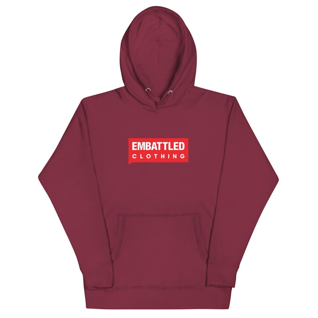 EMBATTLED CLOTHING RED BAND Hoodie Embattled Clothing Maroon S 