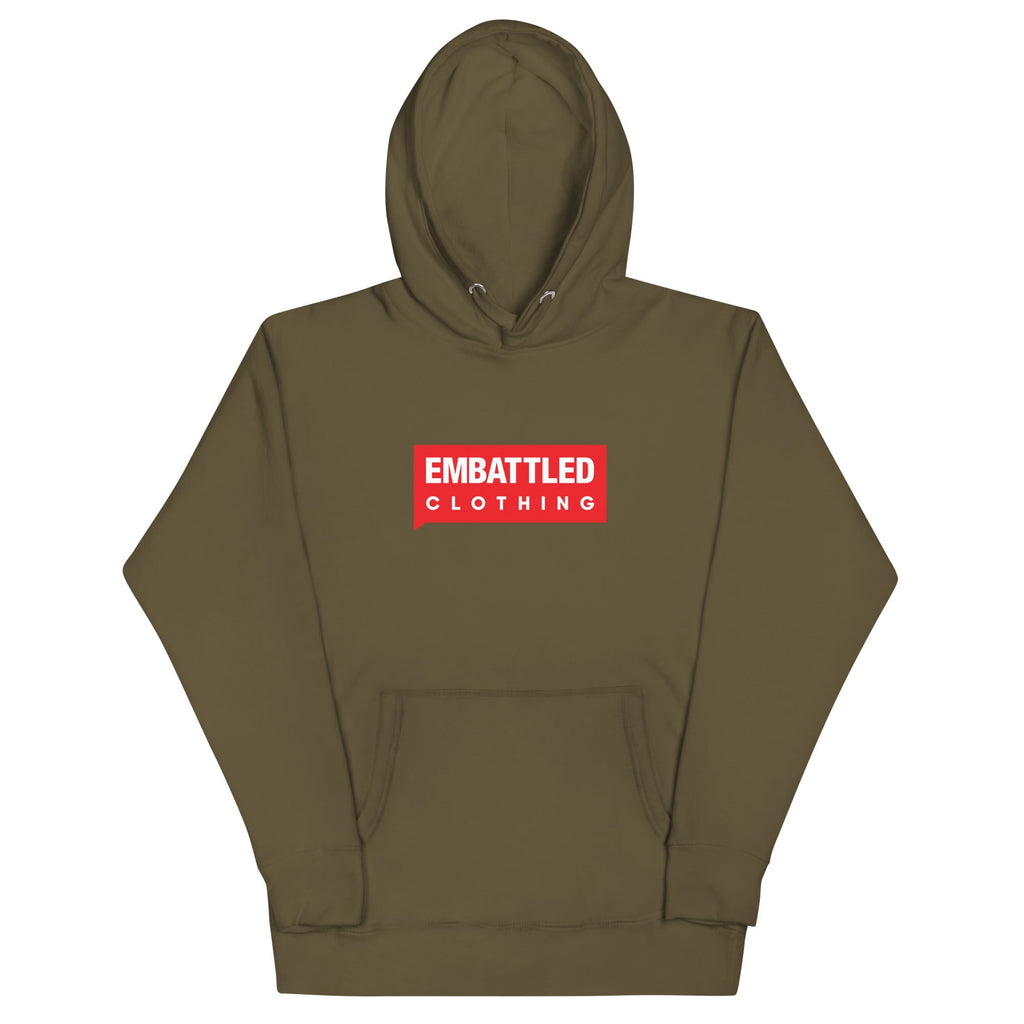 EMBATTLED CLOTHING RED BAND Hoodie Embattled Clothing Military Green S 