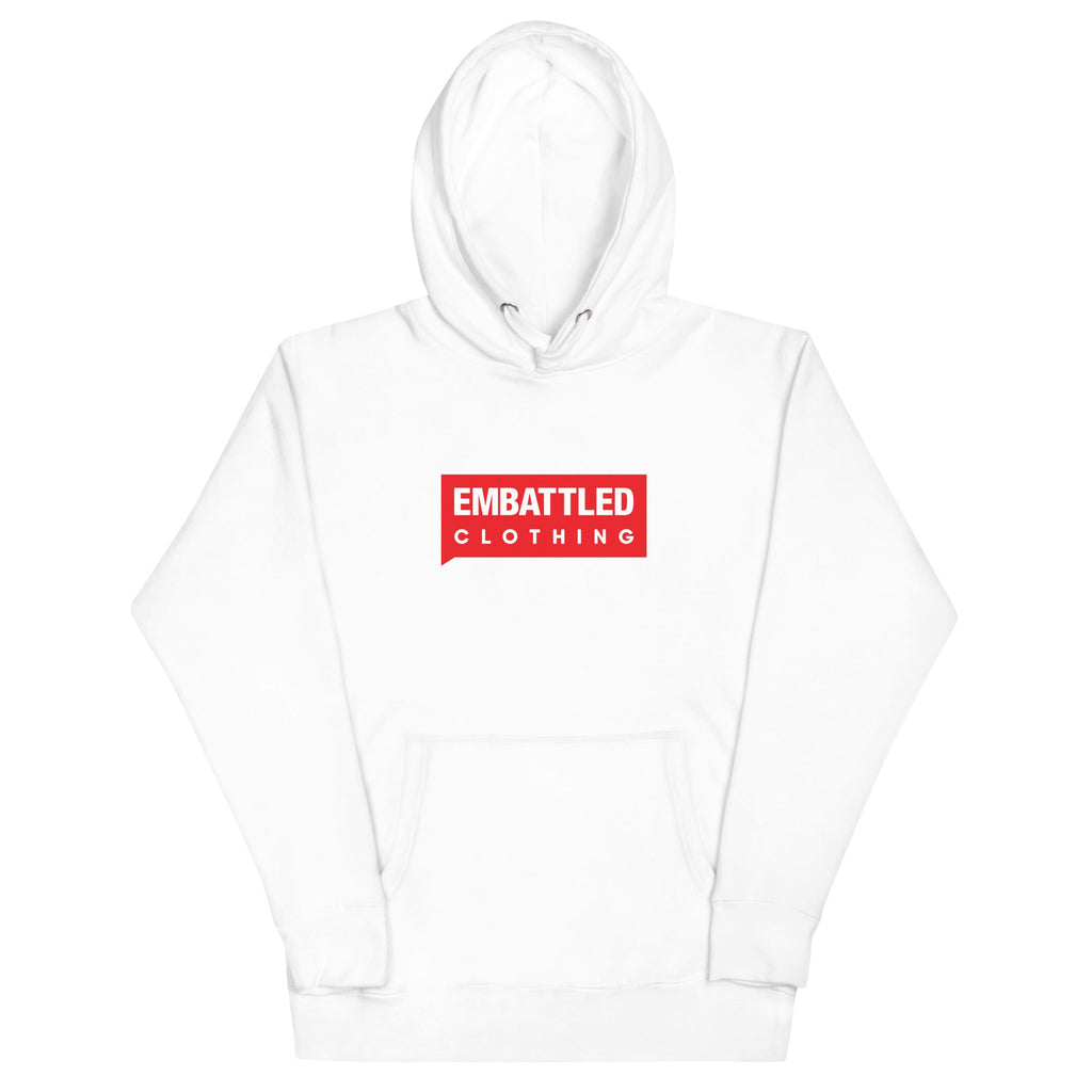 EMBATTLED CLOTHING RED BAND Hoodie Embattled Clothing White S 
