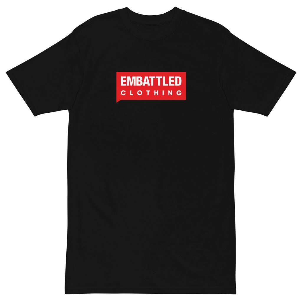 EMBATTLED CLOTHING RED BAND Men’s premium heavyweight tee Embattled Clothing Black S 
