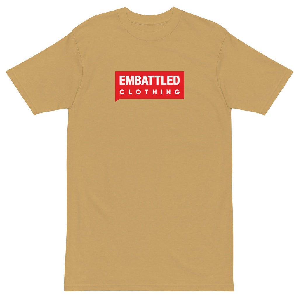 EMBATTLED CLOTHING RED BAND Men’s premium heavyweight tee Embattled Clothing Vintage Gold S 