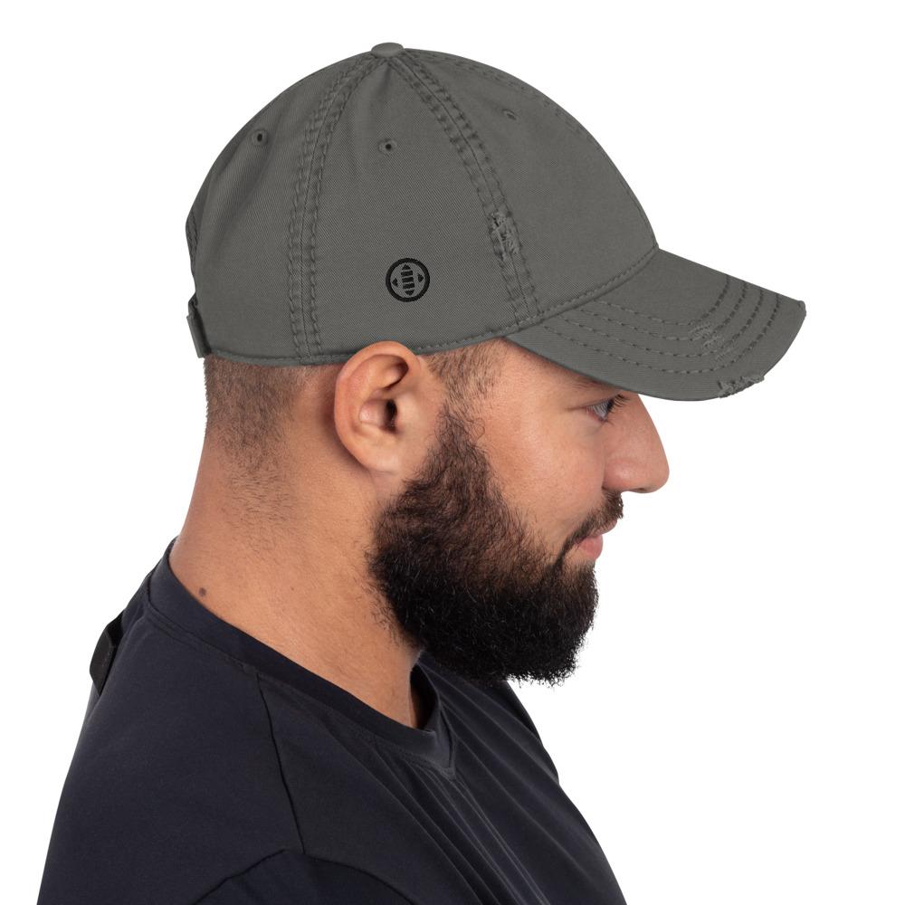 EMBATTLED IC0021 Distressed Dad Hat Embattled Clothing Charcoal Grey 
