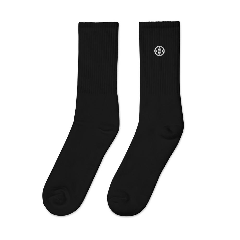 Embattled Icon Embroidered socks Embattled Clothing Black S/M 