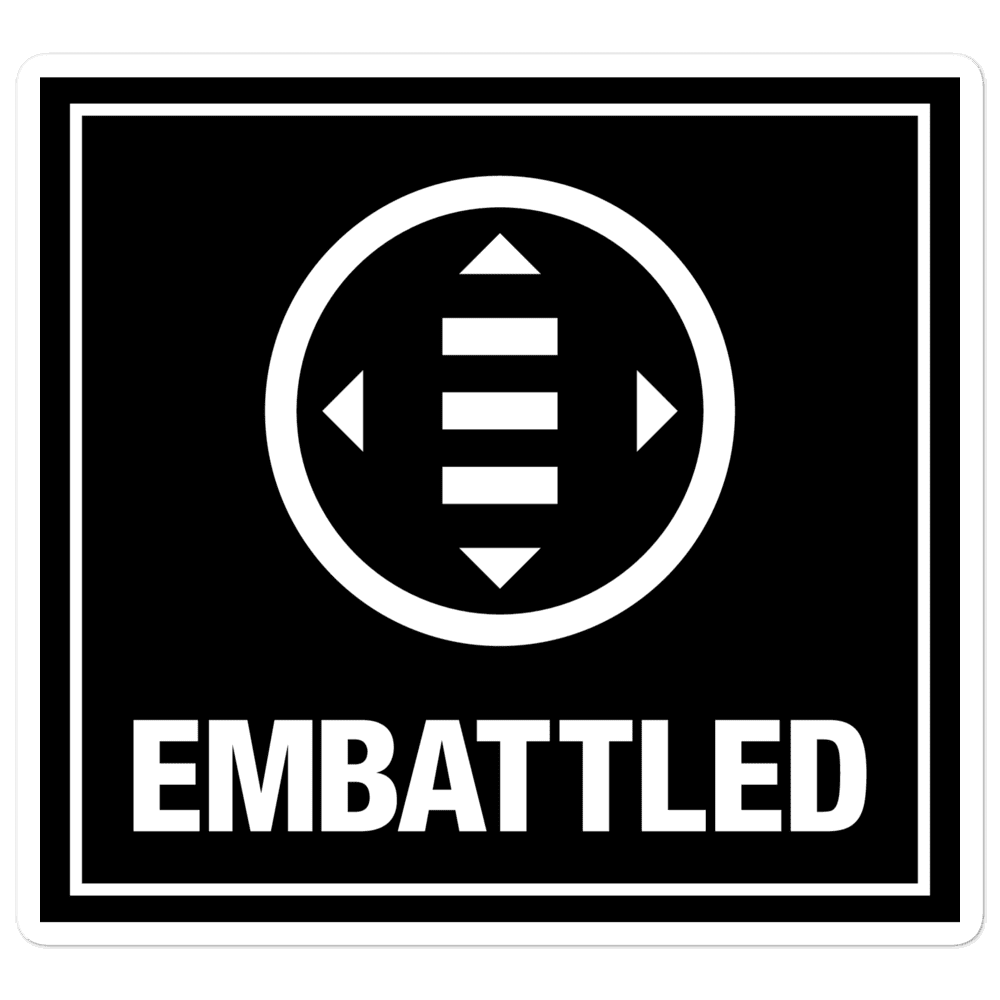 EMBATTLED LOGOMARK Bubble-free stickers Embattled Clothing 5.5x5.5 
