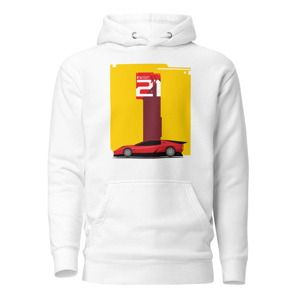EV RACING CREW- TRACK ATTACK 2.0 Hoodie Embattled Clothing White S 