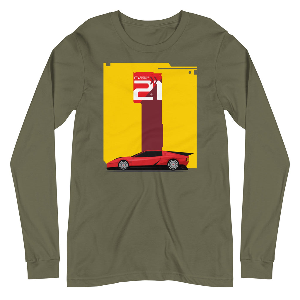EV RACING CREW- TRACK ATTACK 2.0 Long Sleeve Tee Embattled Clothing Military Green XS 