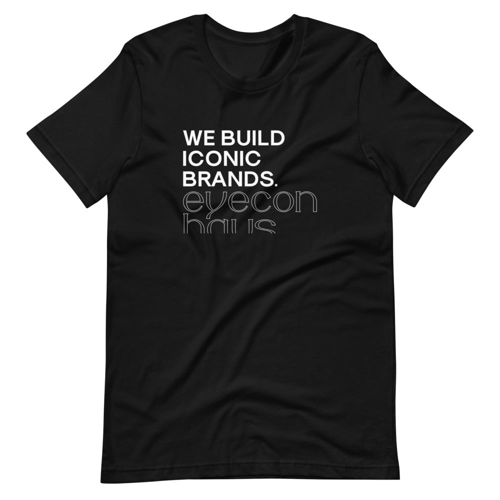eyeconhaus - We Build Iconic Brands Minimalist Short-Sleeve Unisex T-Shirt Embattled Clothing Black XS 