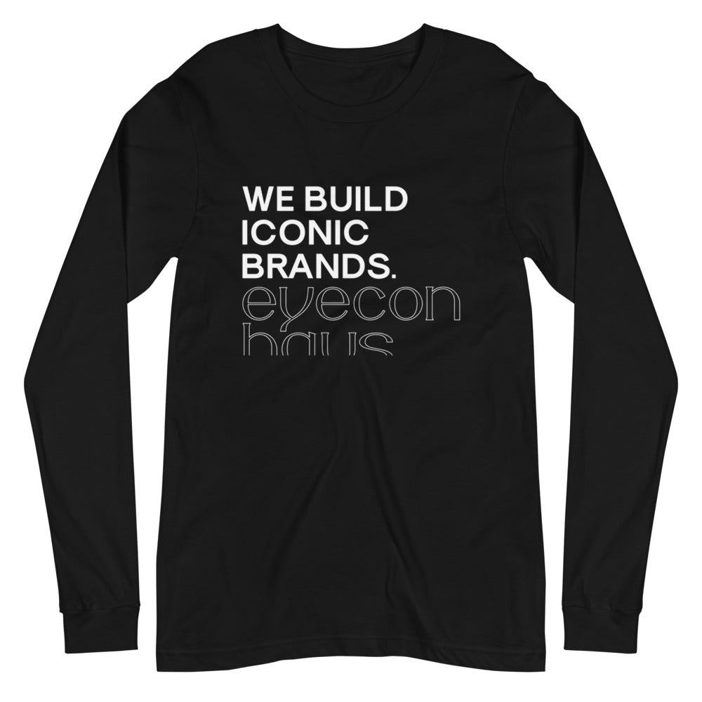 eyeconhaus - We Build Iconic Brands Minimalist Unisex Long Sleeve Tee Embattled Clothing Black XS 