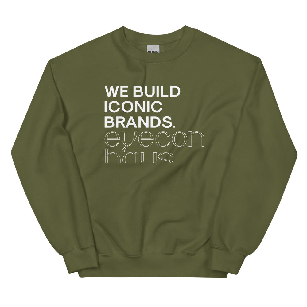 eyeconhaus - We Build Iconic Brands Minimalist Unisex Sweatshirt Embattled Clothing Military Green S 