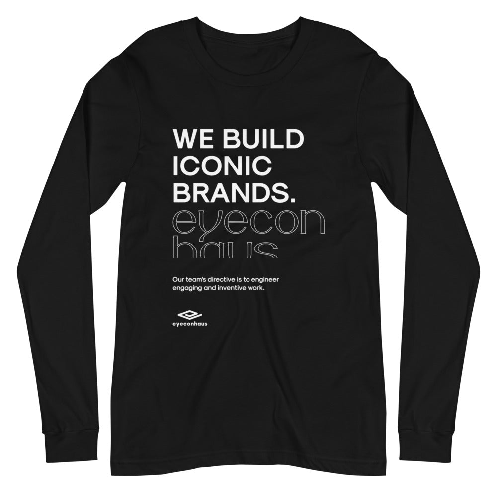 eyeconhaus - we build iconic brands Unisex Long Sleeve Tee Embattled Clothing Black XS 