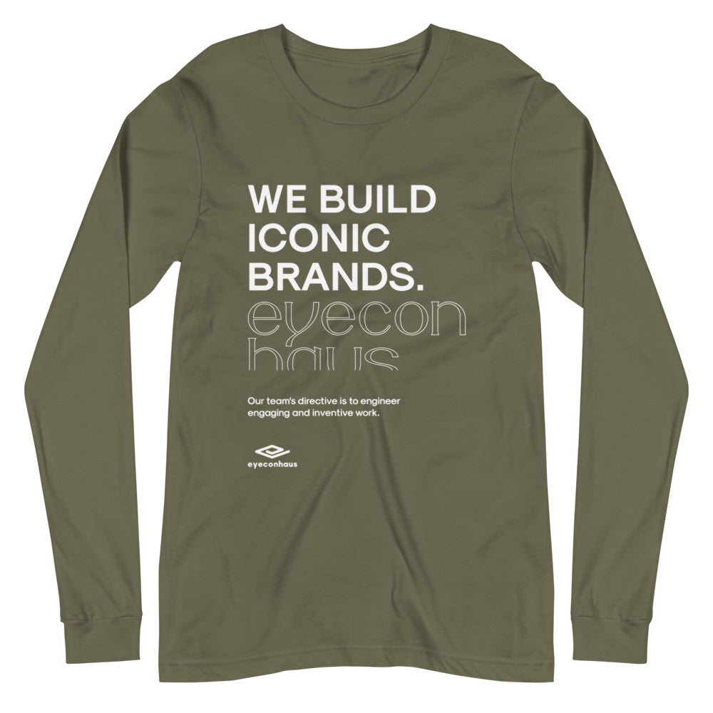 eyeconhaus - we build iconic brands Unisex Long Sleeve Tee Embattled Clothing Military Green XS 