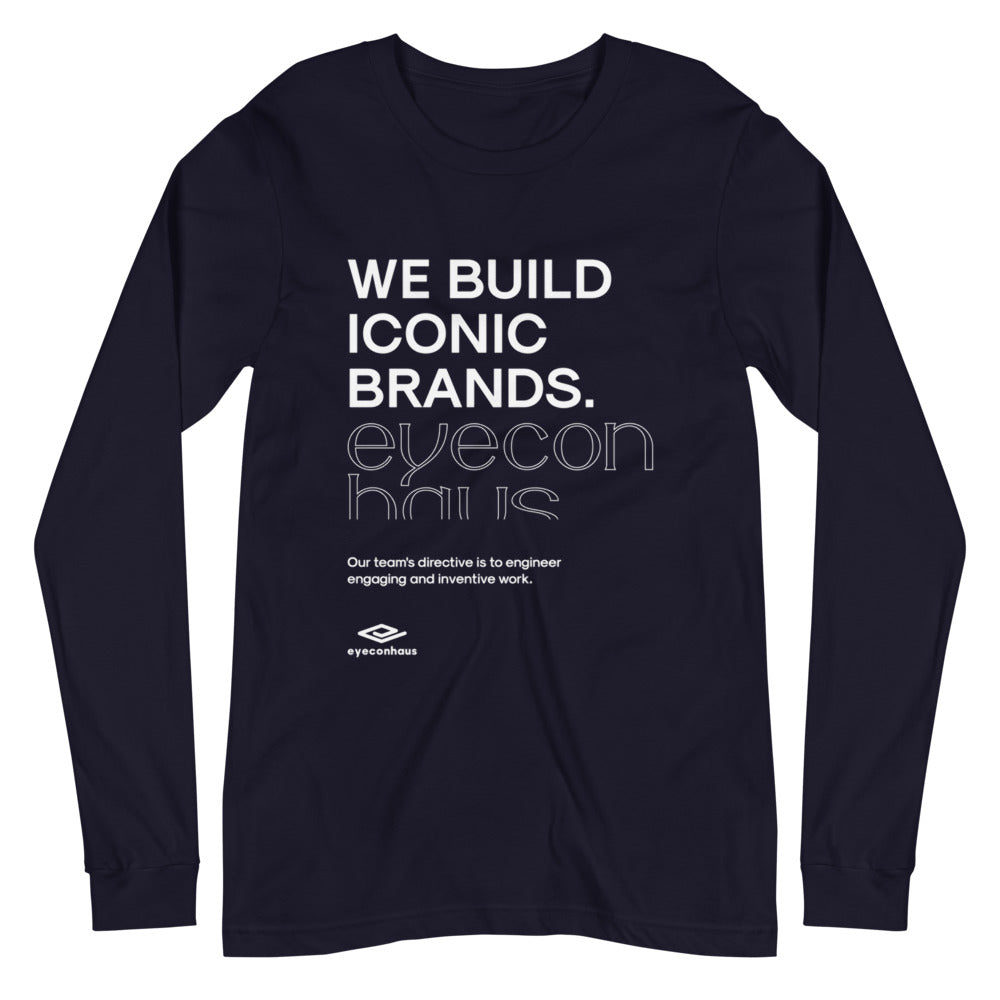 eyeconhaus - we build iconic brands Unisex Long Sleeve Tee Embattled Clothing Navy XS 