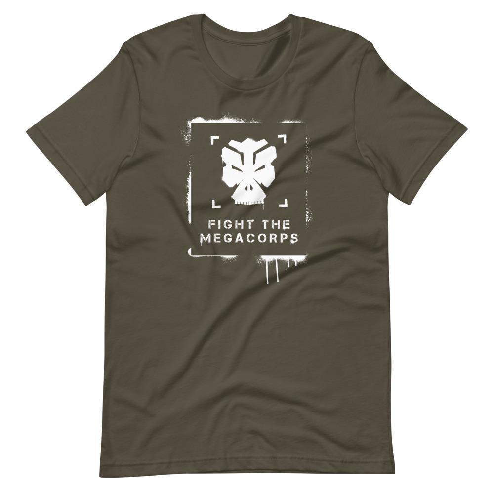 FIGHT THE MEGACORPS 1.0 Short-Sleeve T-Shirt Embattled Clothing Army S 