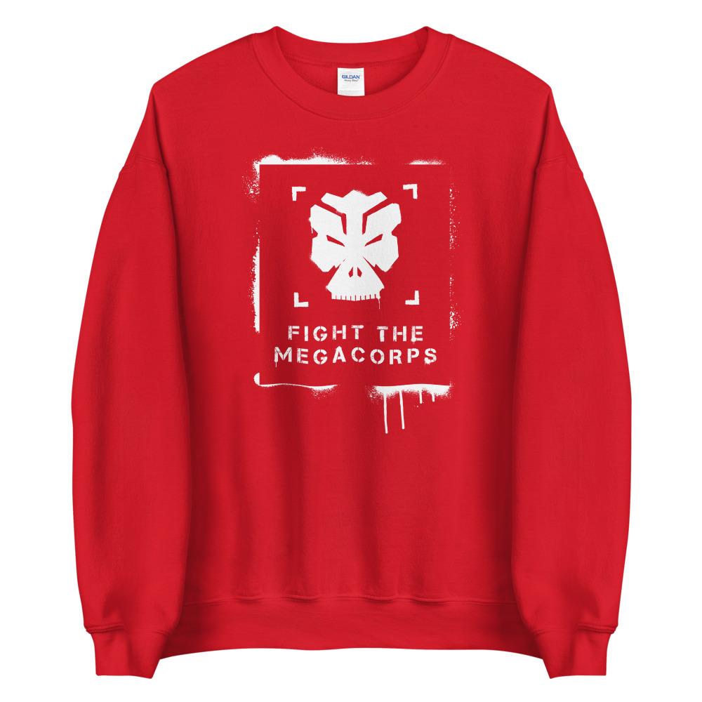 FIGHT THE MEGACORPS 1.0 Sweatshirt Embattled Clothing Red S 