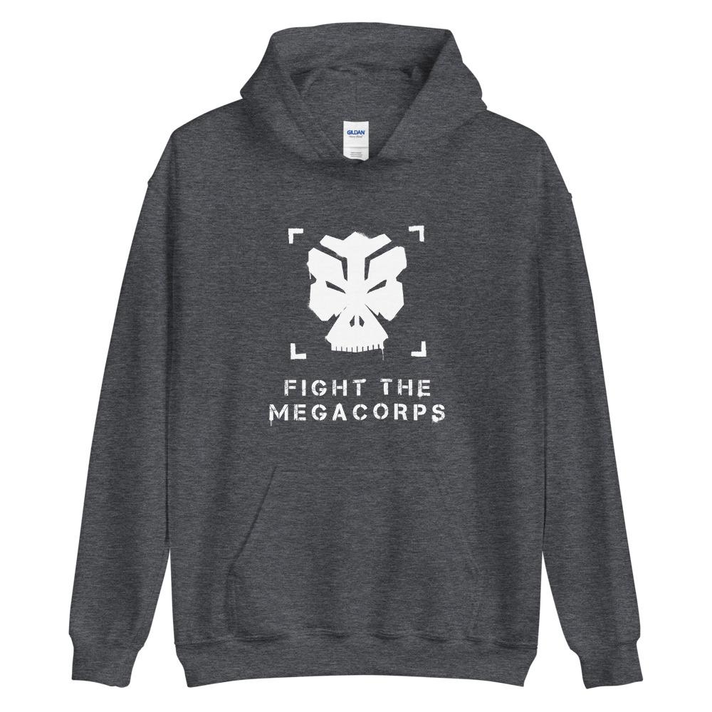 FIGHT THE MEGACORPS P1 Hoodie Embattled Clothing Dark Heather S 
