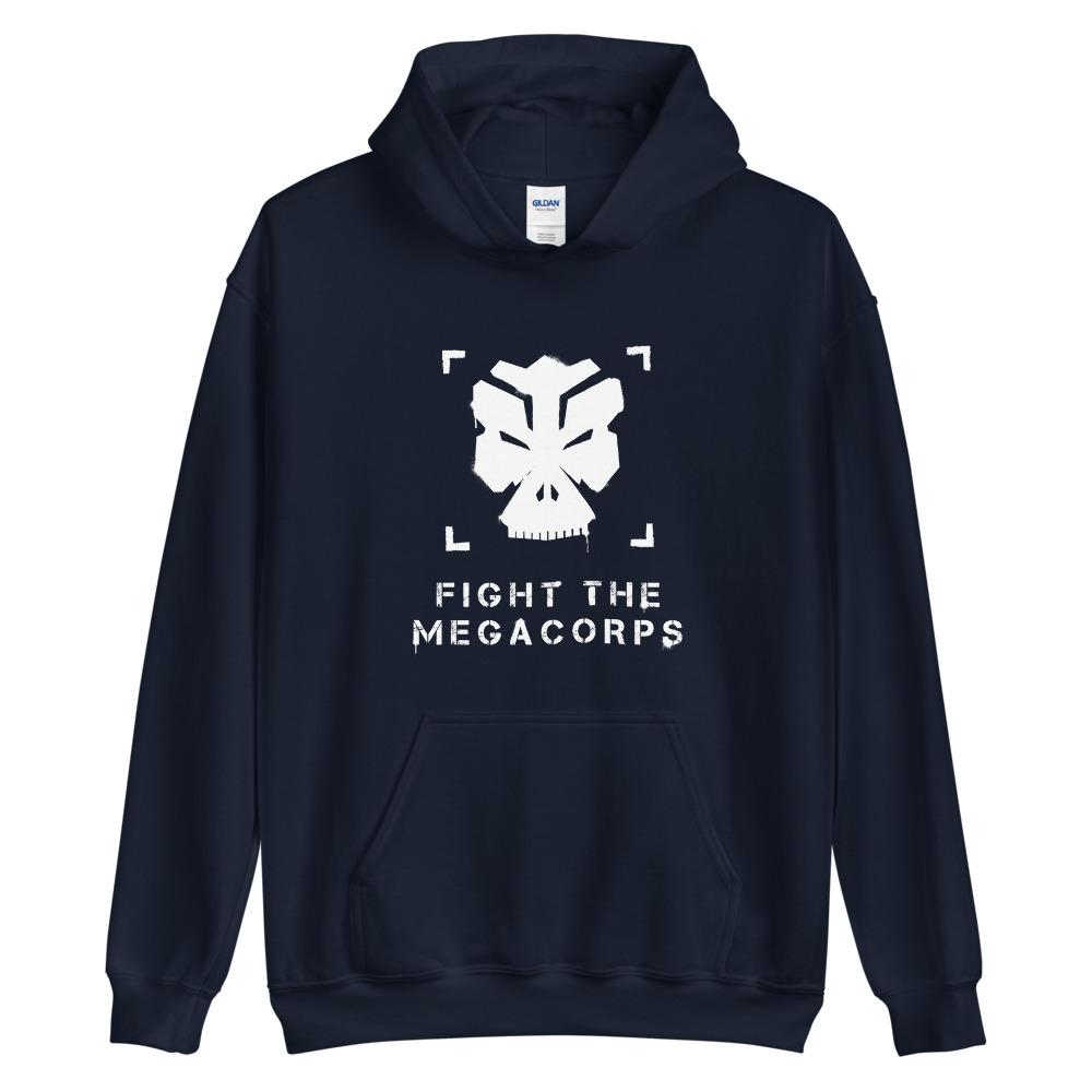 FIGHT THE MEGACORPS P1 Hoodie Embattled Clothing Navy S 