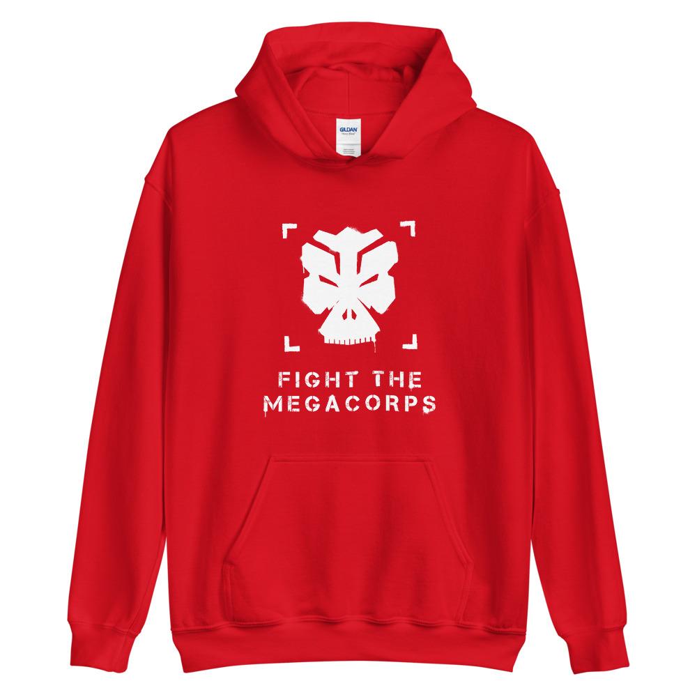 FIGHT THE MEGACORPS P1 Hoodie Embattled Clothing Red S 